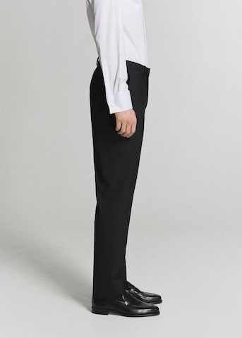 MANGO MAN Slimfit Hose 'Smoking' in Schwarz