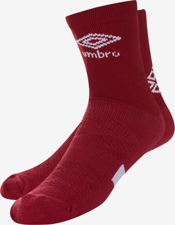 Chaussettes de sport UMBRO en rouge : devant