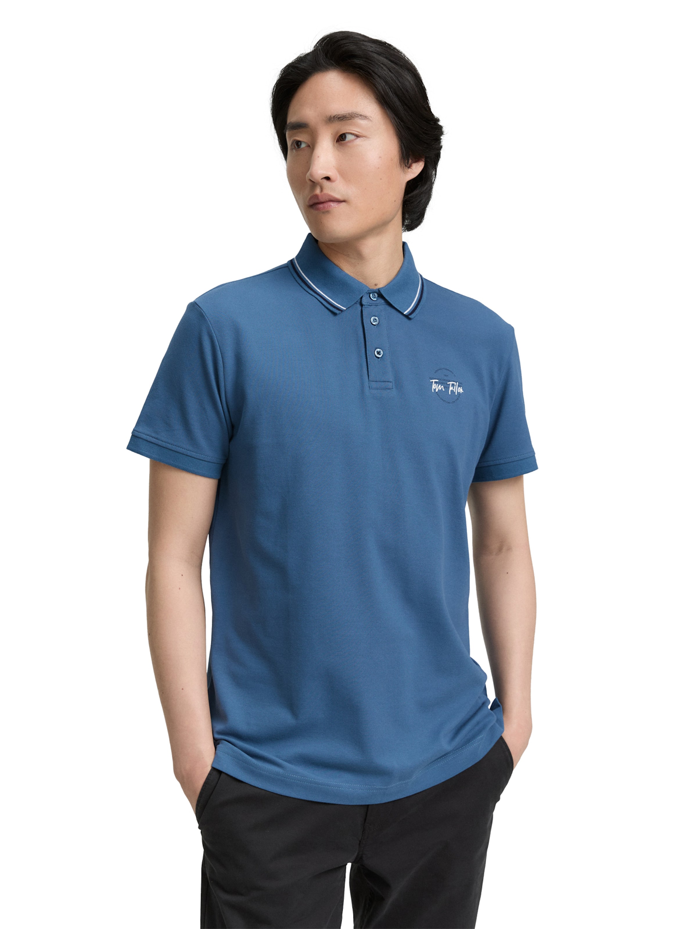 TOM TAILOR Poloshirt in Blau: Vorderseite