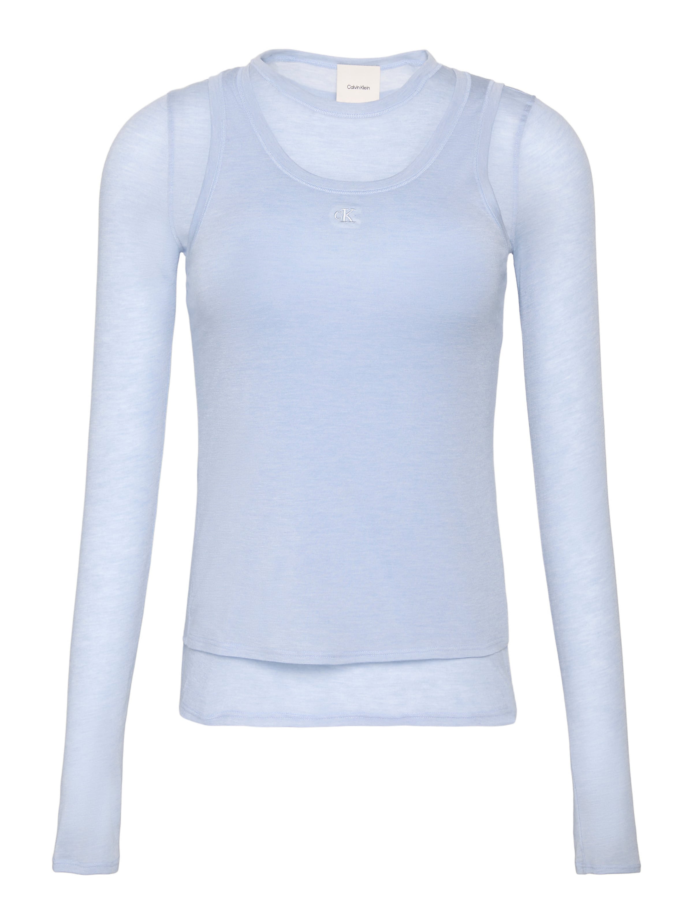 T-shirt Calvin Klein Jeans en bleu : devant