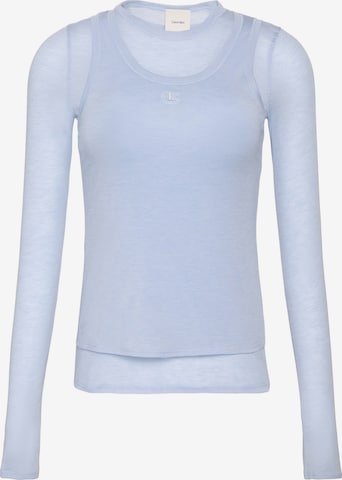 T-shirt Calvin Klein Jeans en bleu : devant