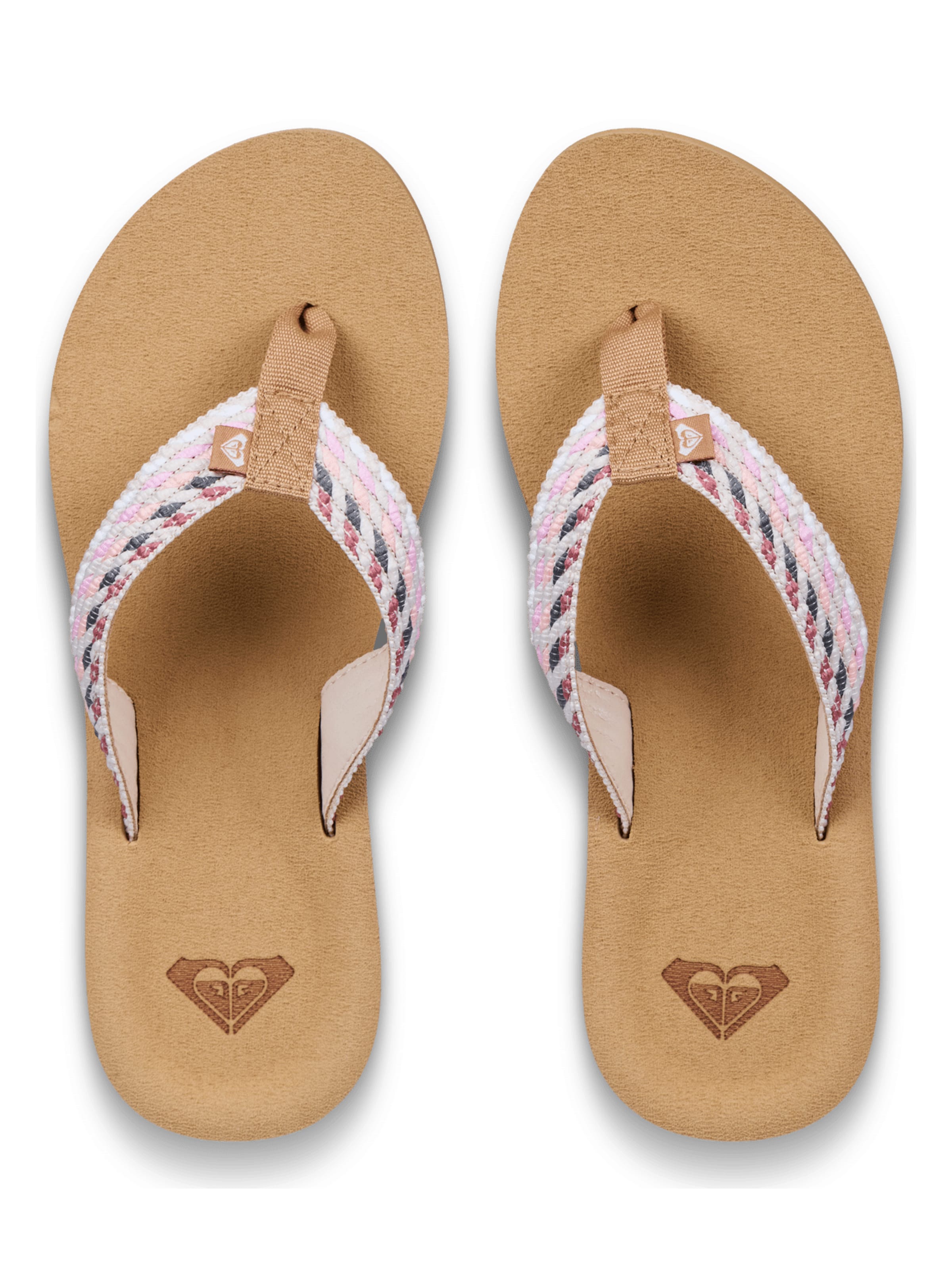 ROXY T-Bar Sandals 'Porto Rope' in Pink