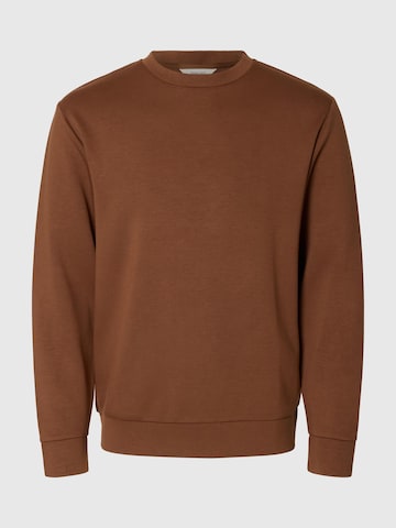 SELECTED Sweatshirt 'SLHMANUEL' in Braun: Vorderseite