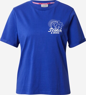 T-shirt SCOTCH & SODA en bleu : devant