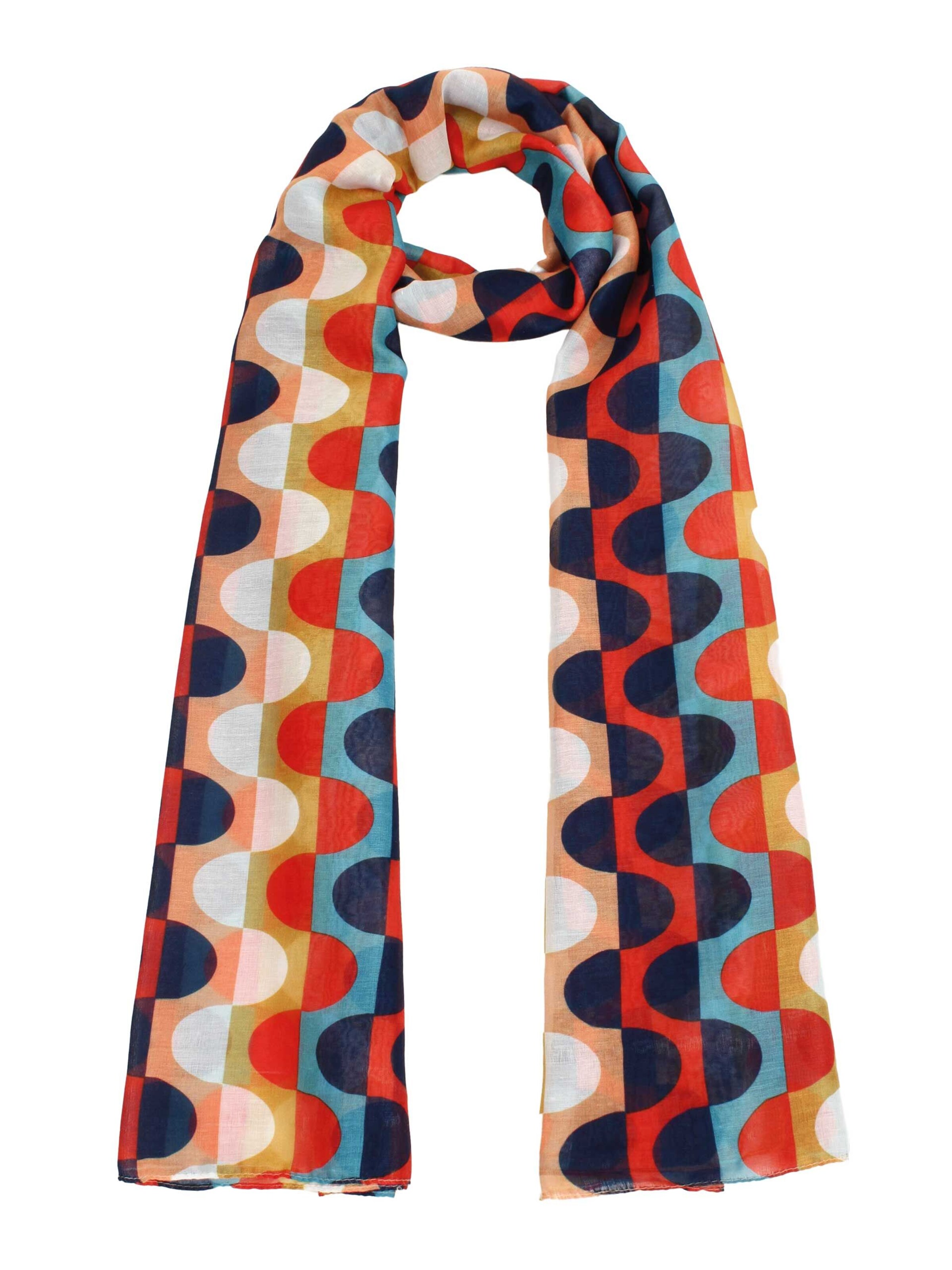 SAMAYA Luftig leichter, stylisch lässiger Schal 'Baress' in Rot: Vorderseite