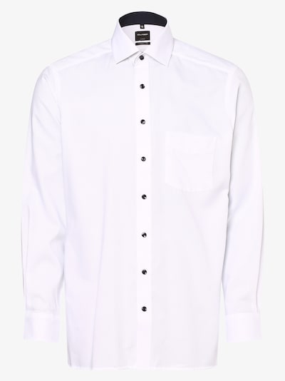 OLYMP Button Up Shirt 'Luxor' in Black / White, Item view