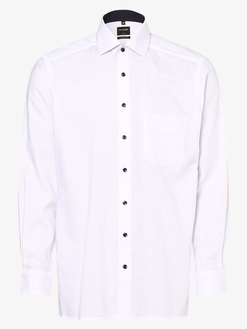 OLYMP Comfort fit Button Up Shirt 'Luxor' in White: front