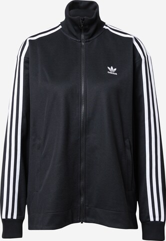 ADIDAS ORIGINALS Between-season jacket 'Adicolor Classics Long' in Black: front