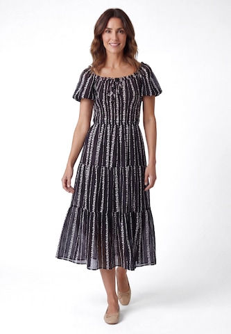 Usha - Vestido em preto: frente