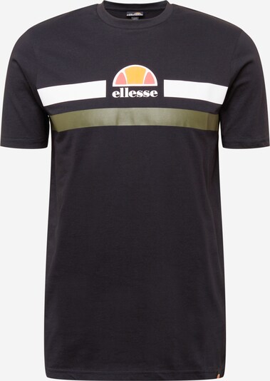 ELLESSE Shirt 'Aprel' in de kleur Kaki / Sinaasappel / Rood / Zwart / Wit, Productweergave