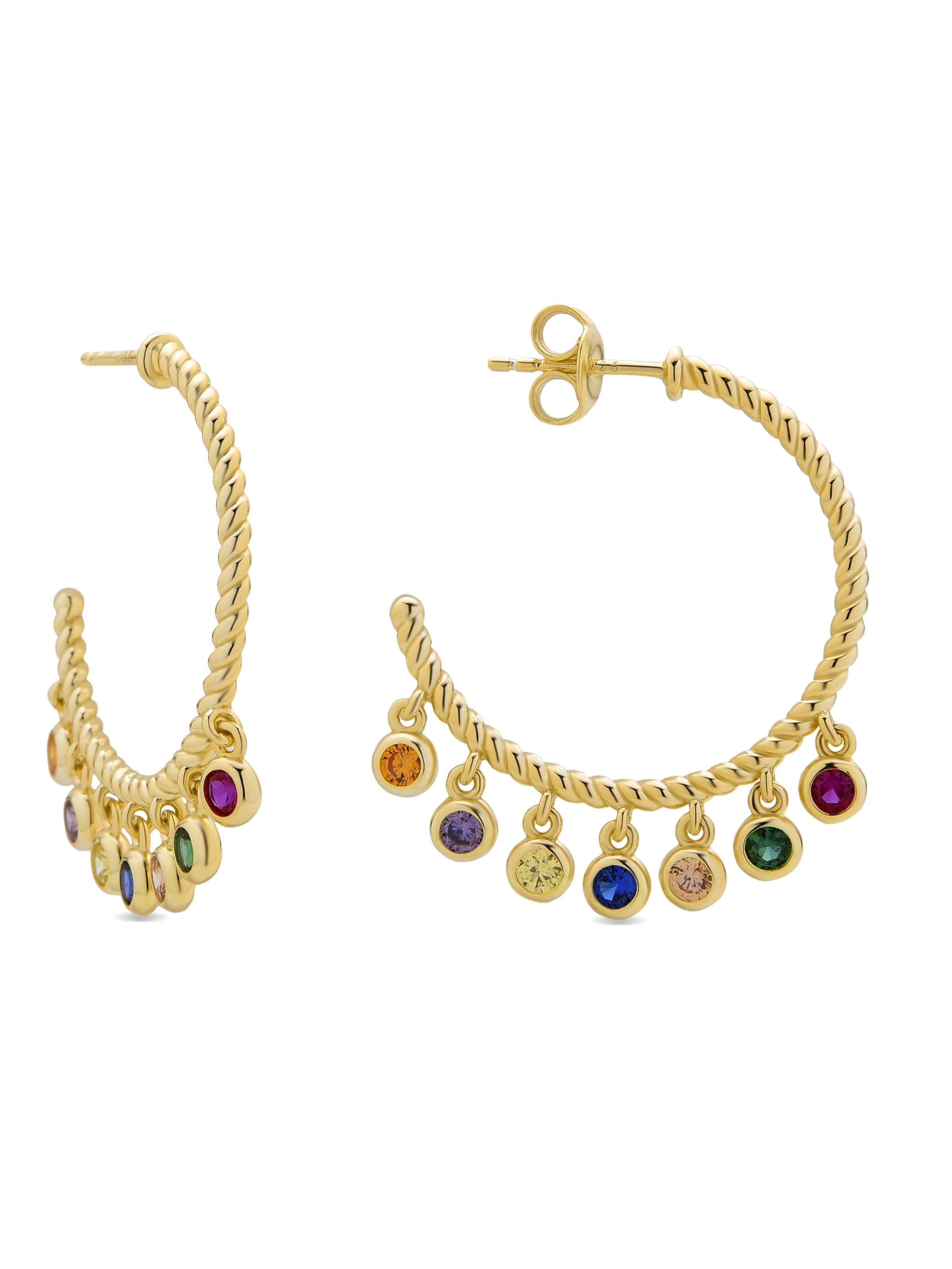 Boucles d'oreilles 'RAXSIO' Luxenter en mélange de couleurs : devant