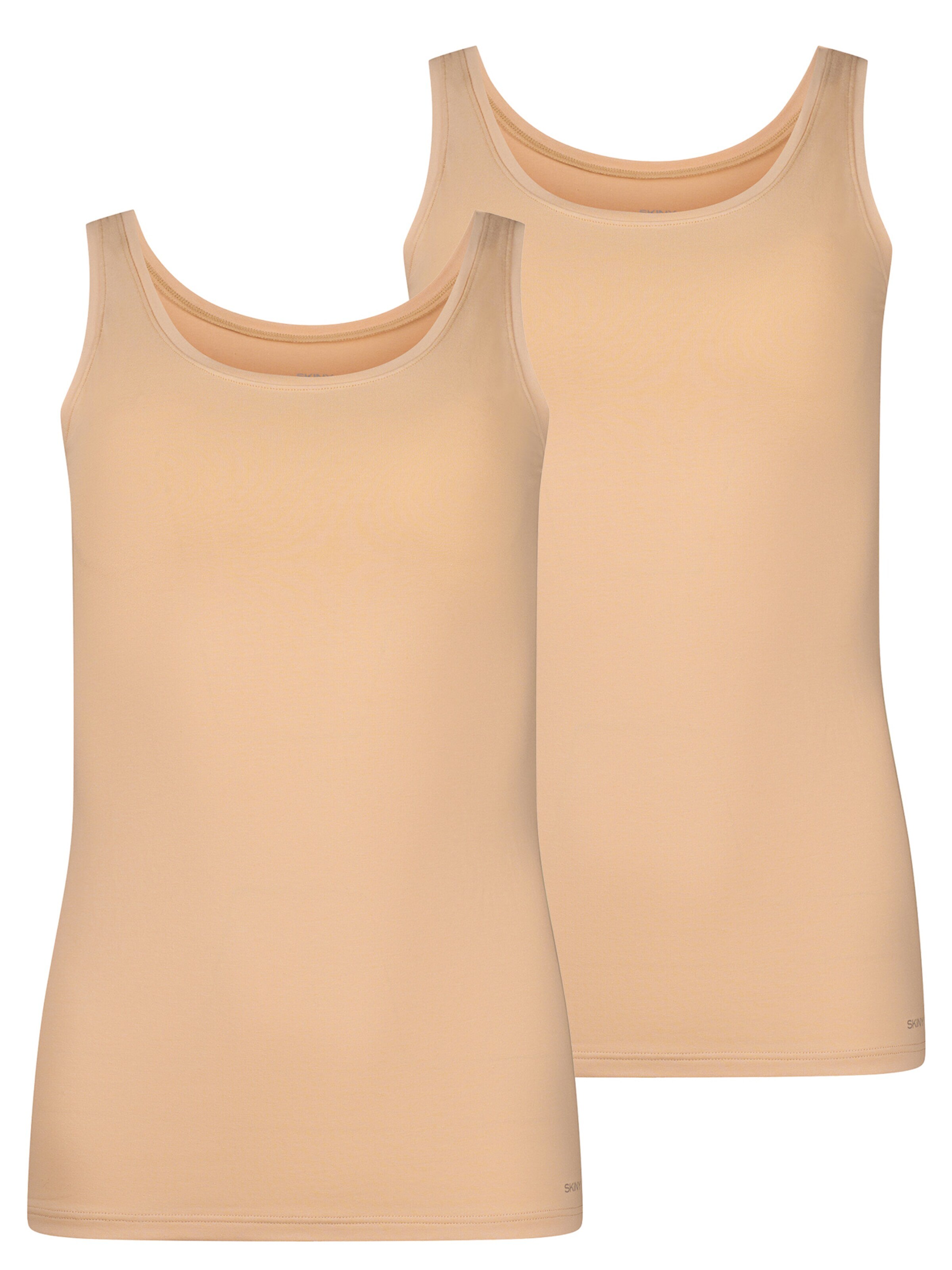 Skiny Top '2er P Tanktop' in Beige: front