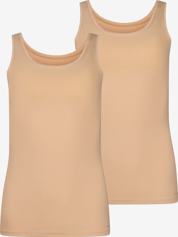 Skiny Top '2er P Tanktop' in Beige: front