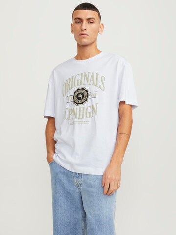 T-Shirt 'Lucca' JACK & JONES en blanc : devant