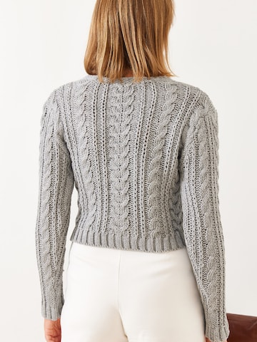 Bianco Lucci Плетена жилетка в сиво