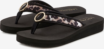 LASCANA T-Bar Sandals in Black