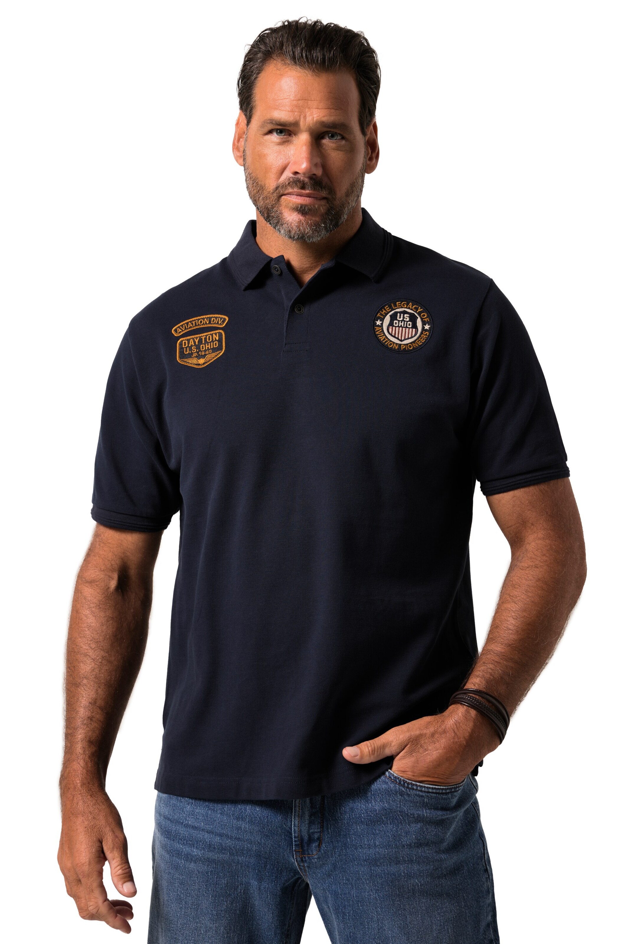 JP1880 Shirt in Blauw: voorkant