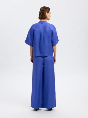Regular Pantalon à plis 'SLFLyra' SELECTED en bleu