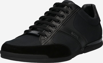 BOSS Black - Zapatillas deportivas bajas 'Saturn' en negro: frente