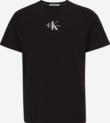 T-Shirt Calvin Klein Jeans Plus en noir : devant