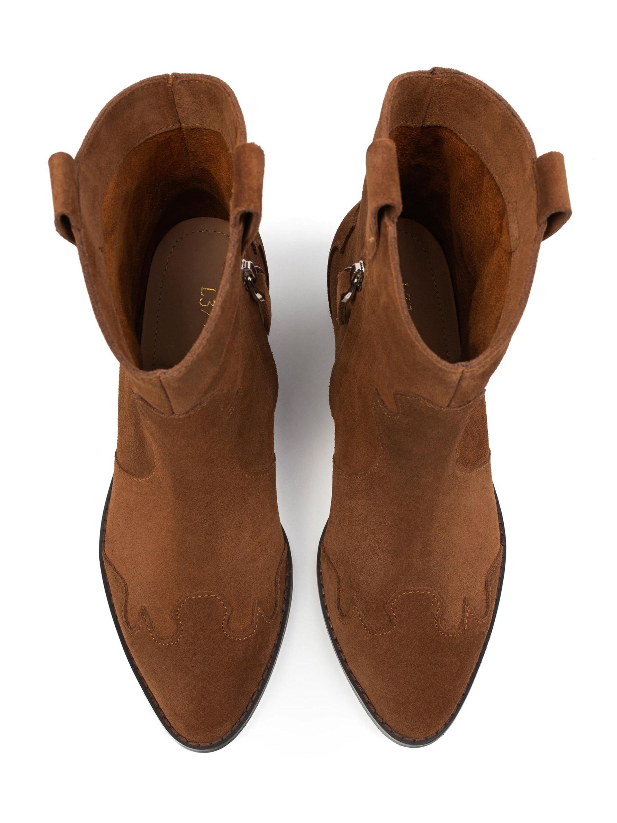 L37 HANDMADE SHOES Ankle boots 'WALK BETWEEN STARS' in Brown