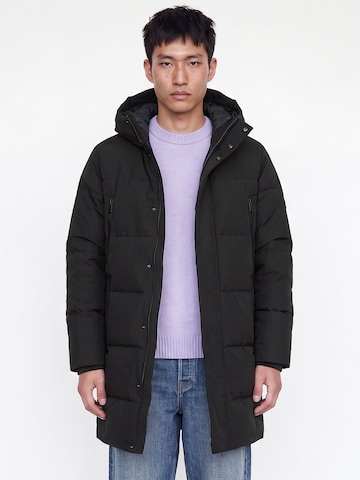 JACK & JONES Winterjas 'JJEBECKS' in Zwart: voorkant