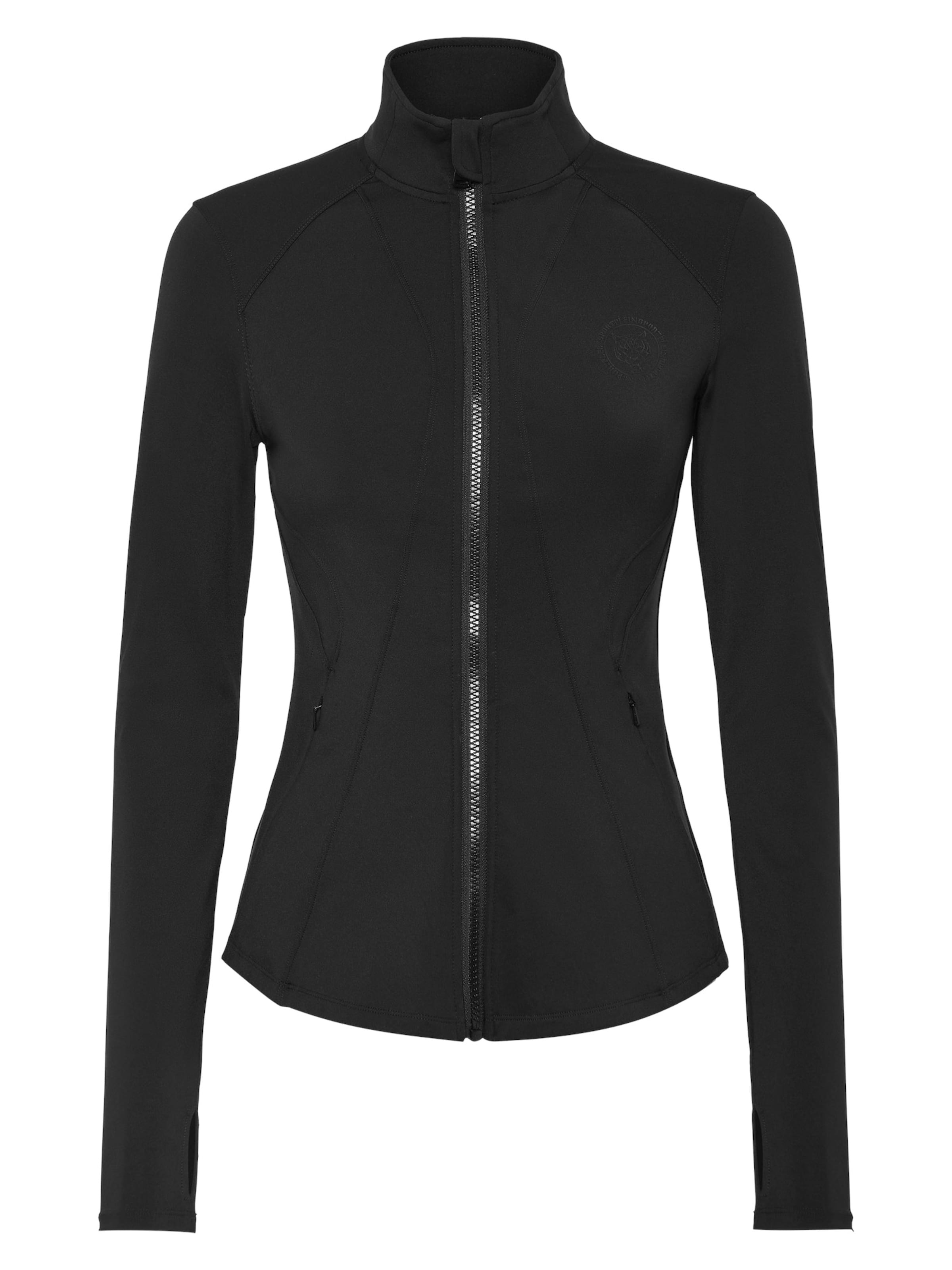 Plein Sport Sports sweat jacket in Black: front