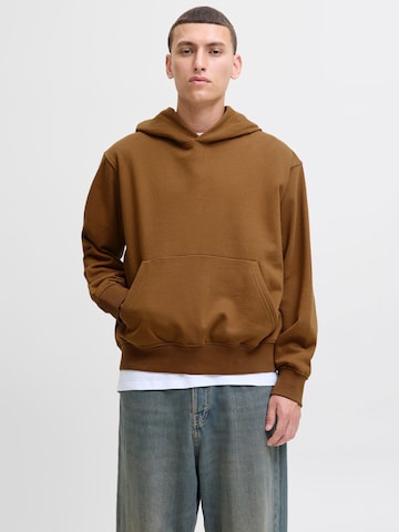 Felpa 'JJEUrban Edge' di JACK & JONES in marrone: frontale