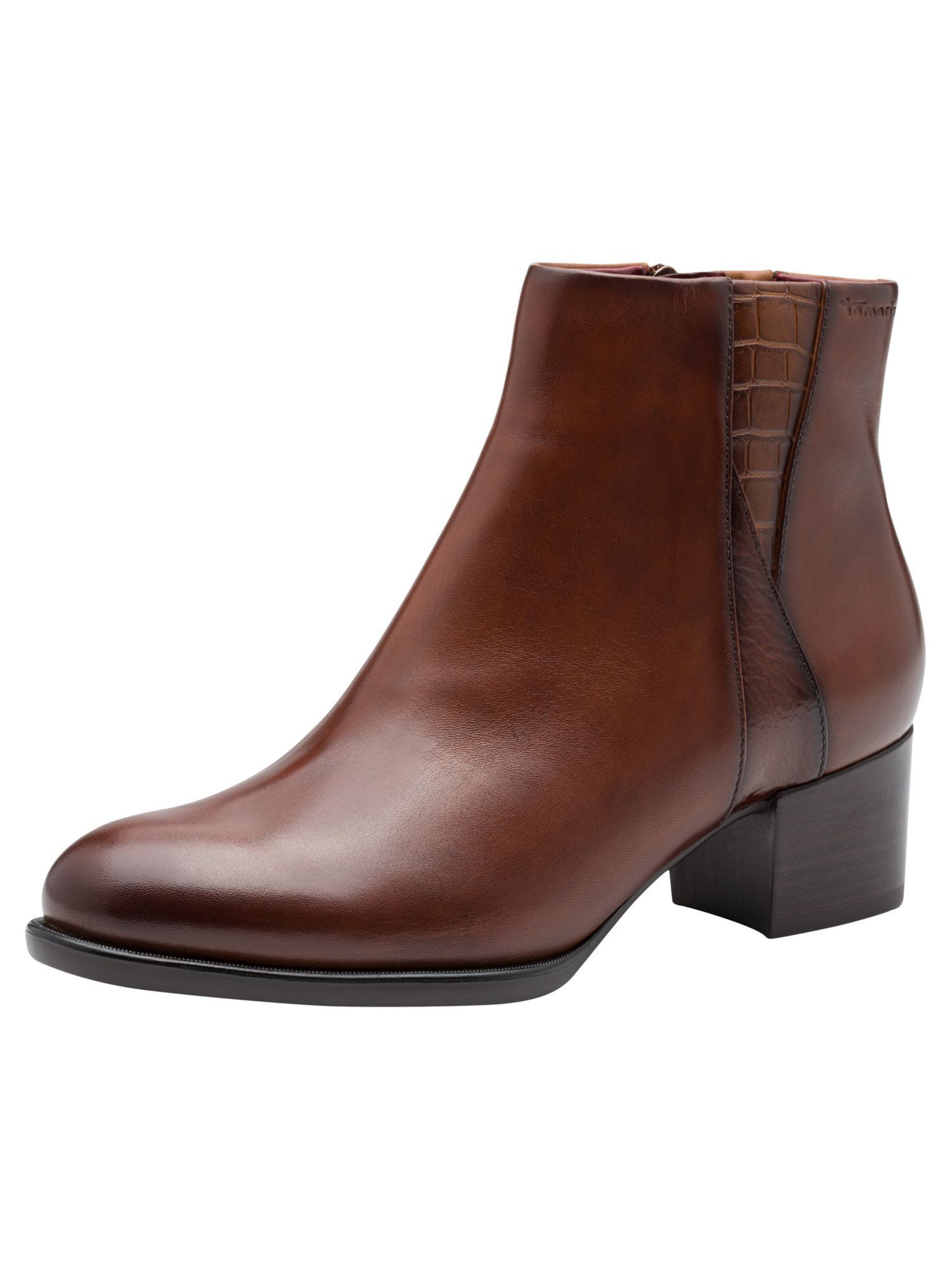 Tamaris Ankle Boots in Brown: front