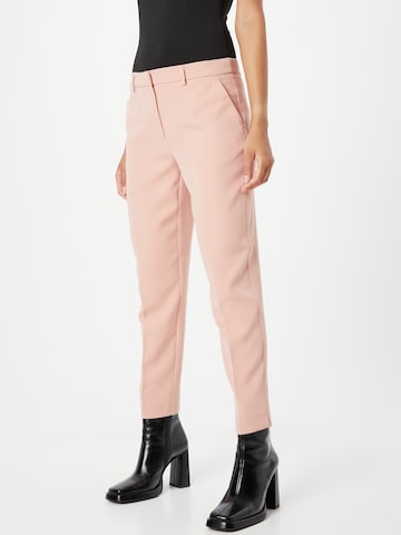 Coupe slim Pantalon à plis 'Grazer' Dorothy Perkins en rose : devant