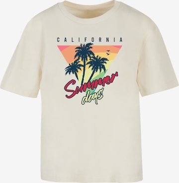 T-shirt 'California Palmen Retro' F4NT4STIC en beige : devant