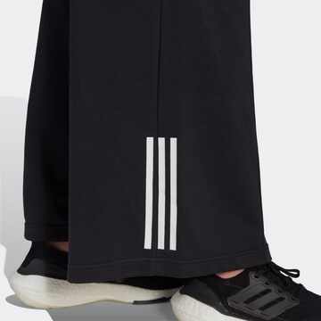 ADIDAS SPORTSWEAR Wide leg Workout Pants in Black