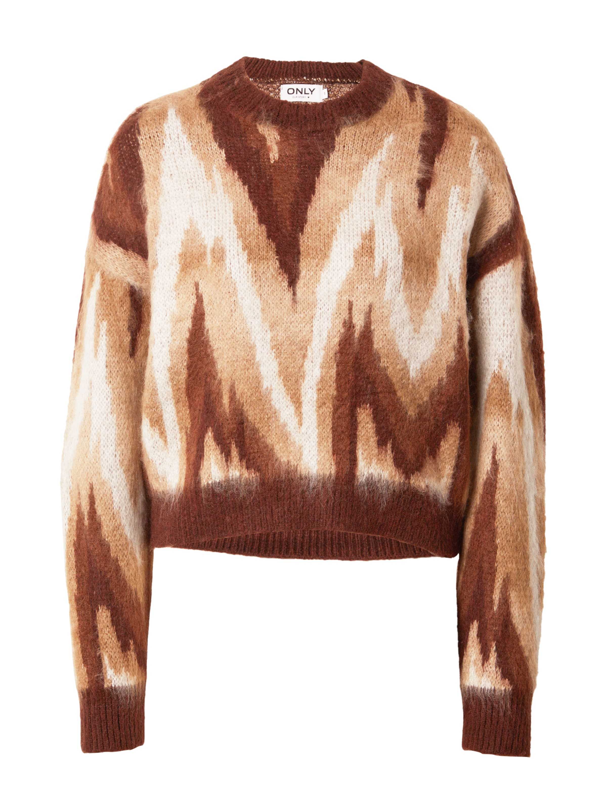 ONLY Svetr 'LOTTIE' – hnědá: přední strana