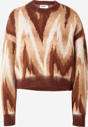 ONLY Sweater 'LOTTIE' in Brown: front