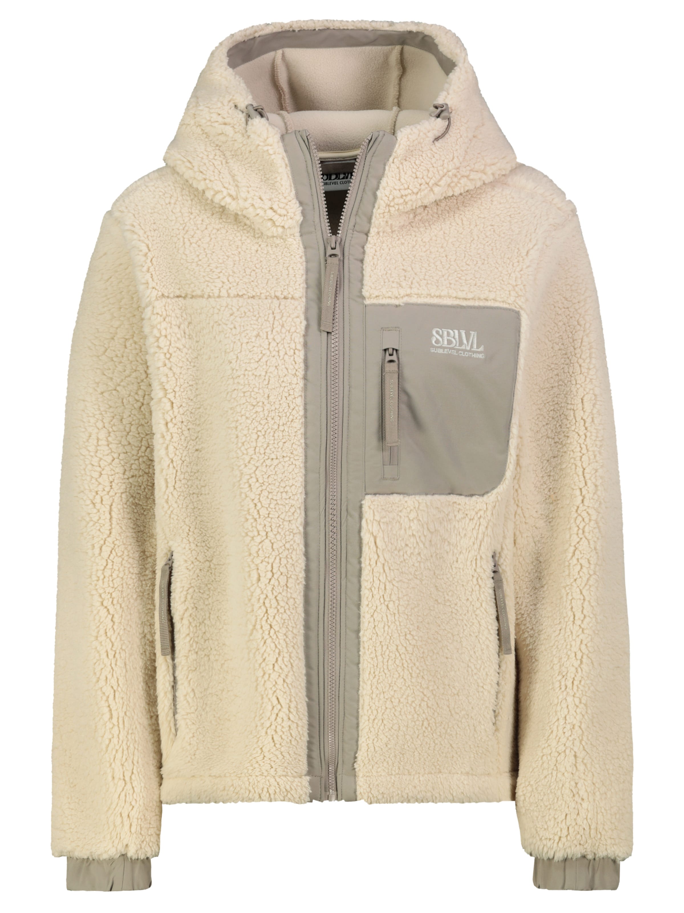 Sublevel Fleecejacke in Beige: Vorderseite