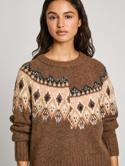 Pepe Jeans Trui 'Holly' in de kleur Beige / Bruin, Productweergave