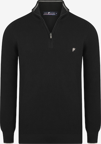 DENIM CULTURE Sweater 'Chester' in Black: front