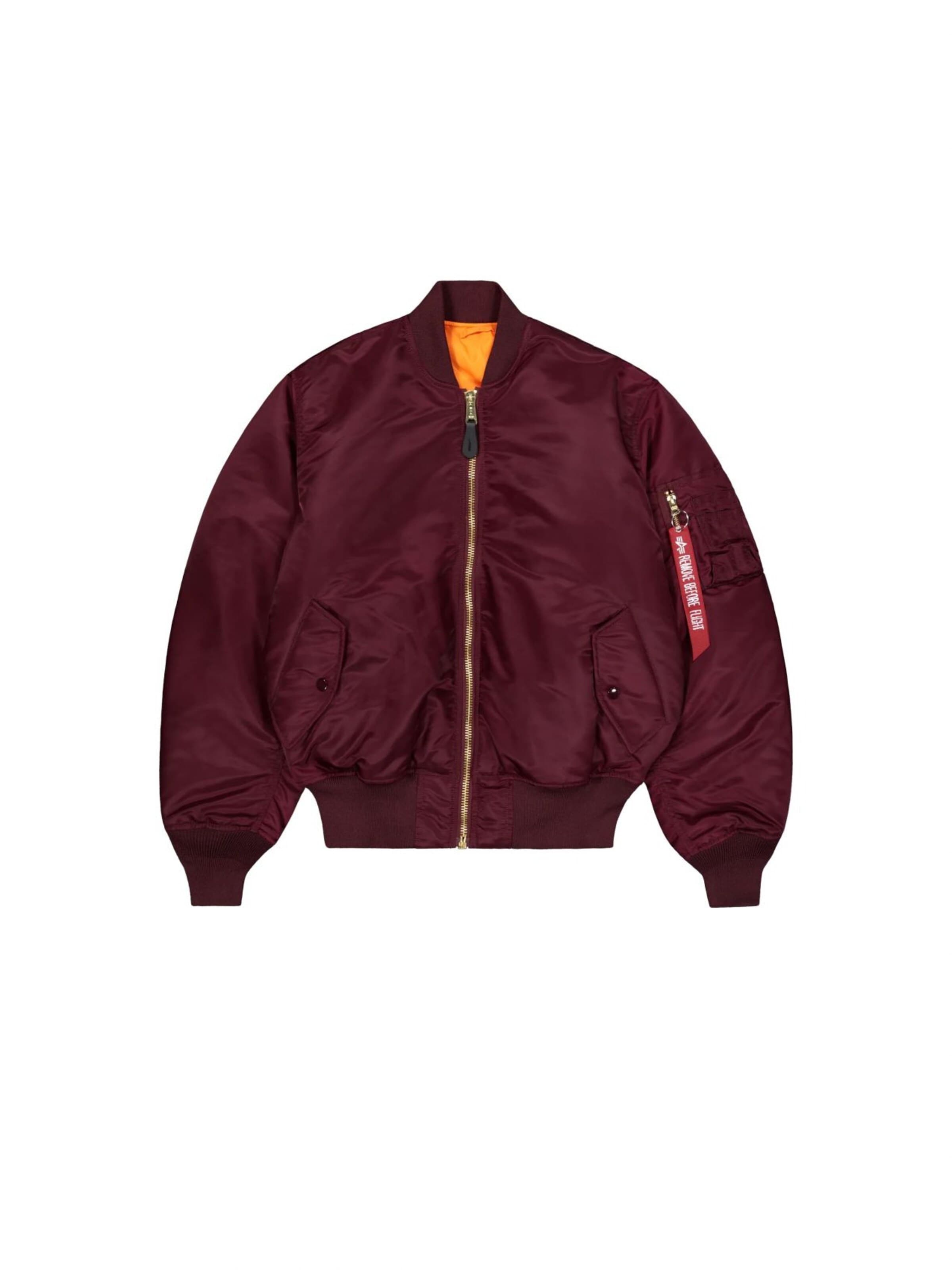 Veste mi-saison ALPHA INDUSTRIES en rouge : devant