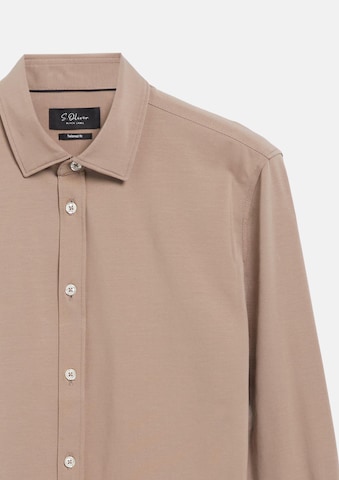 s.Oliver Regular Fit Hemd in Braun