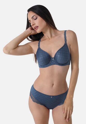 Culotte 'DOT & BLOSSOM' sassa en bleu : devant