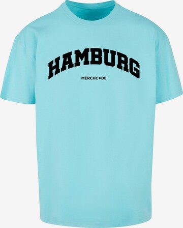 Merchcode Shirt 'Hamburg' in Blauw: voorkant