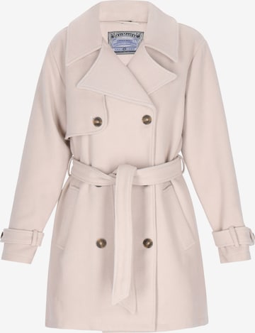 DreiMaster Vintage Between-Seasons Coat in White: front