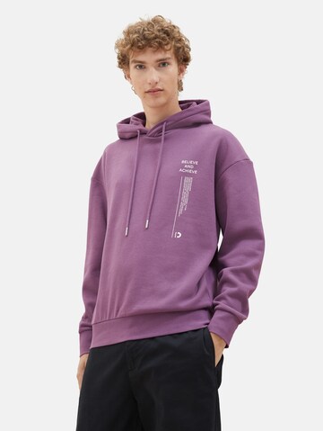 Sweat-shirt 'Relaxed' TOM TAILOR DENIM en violet