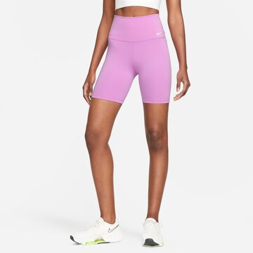 Skinny Pantalon de sport 'ONE' NIKE en rose : devant