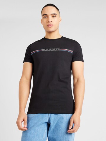 TOMMY HILFIGER Tričko – černá: přední strana