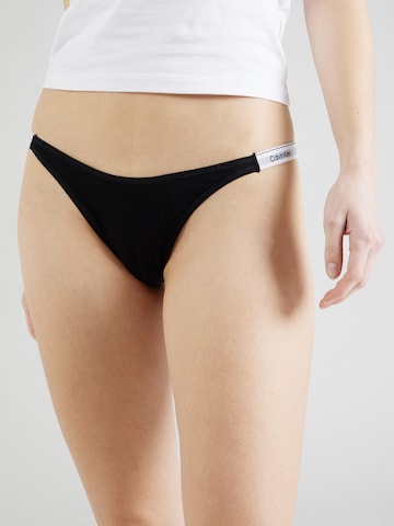 melns Calvin Klein Underwear Stringu biksītes: no priekšpuses