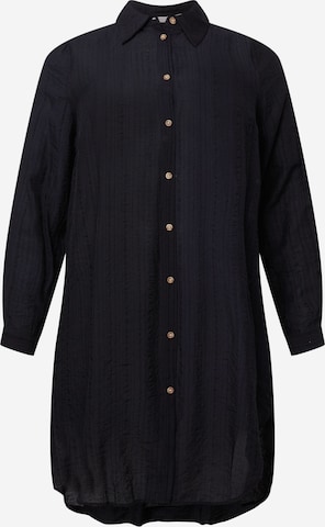 ONLY Carmakoma Košilové šaty 'VANDA' – černá: přední strana