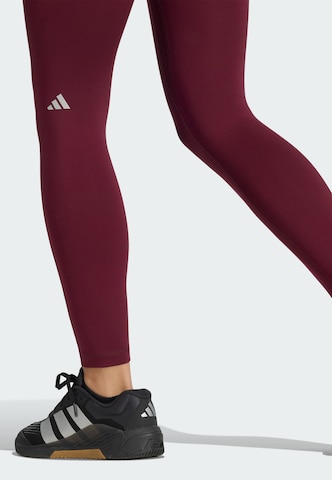 ADIDAS PERFORMANCE - Skinny Pantalón deportivo 'Studio All Me' en rojo