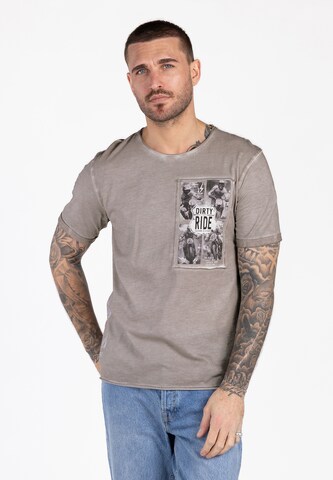 Key Largo Póló 'KLDirty Ride' - szürke: elől