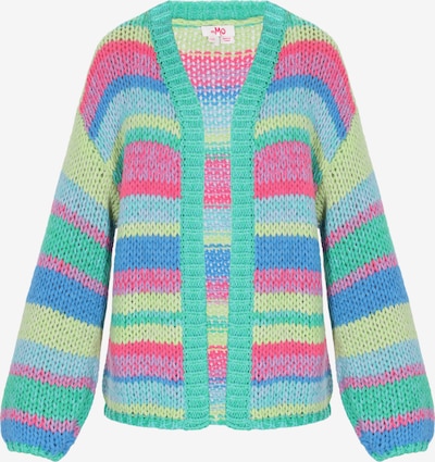 Kardiganas iš MYMO, spalva – mėlyna / šviesiai geltona / žalia / rožinė, Prekių apžvalga
